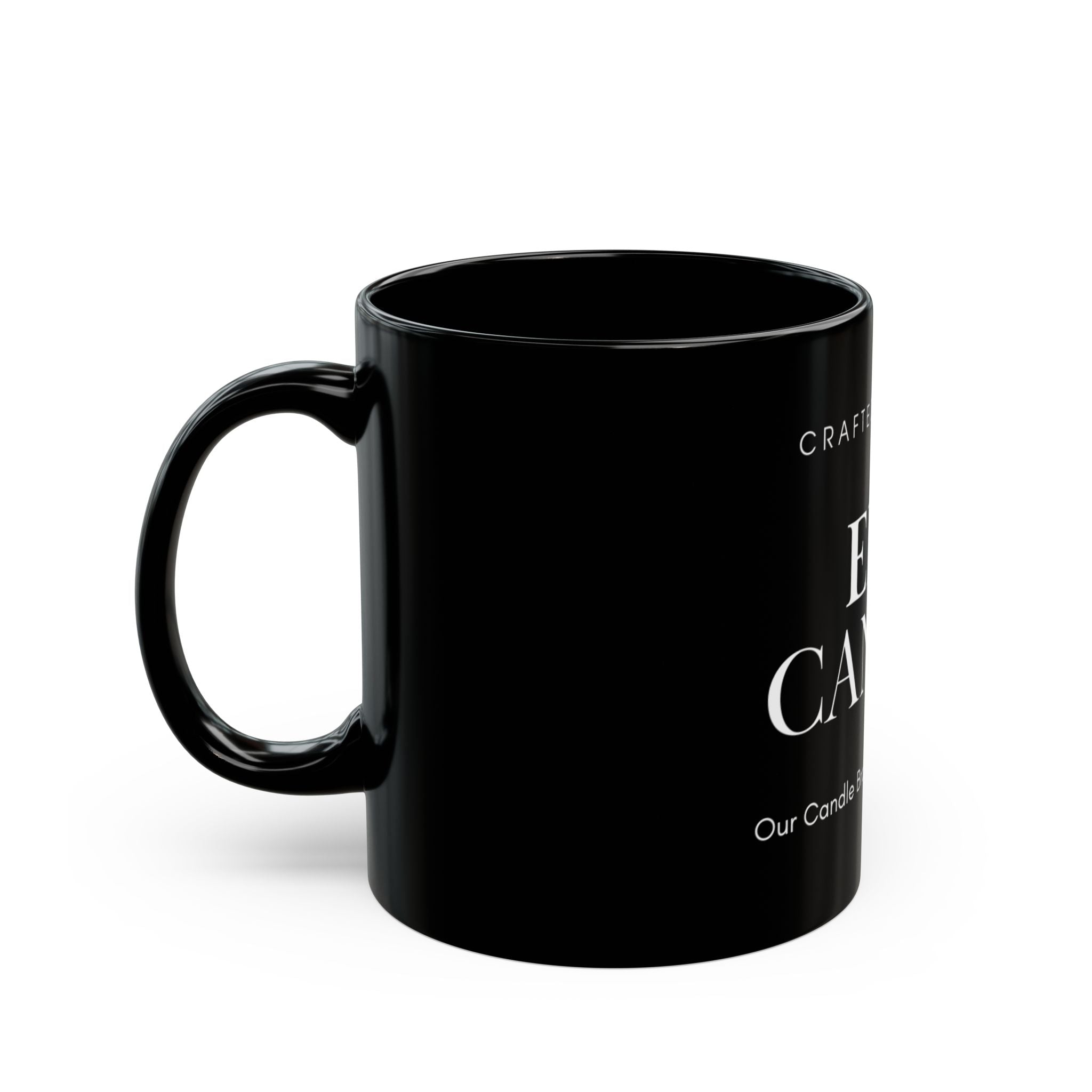 Era Candle Black Mug — 'Crafted With Care' 11oz/15oz Ceramic Coffee Cup