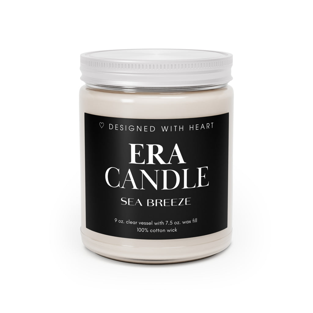 Sea Breeze Soy Candle — 9oz Scented Jar with White Lid