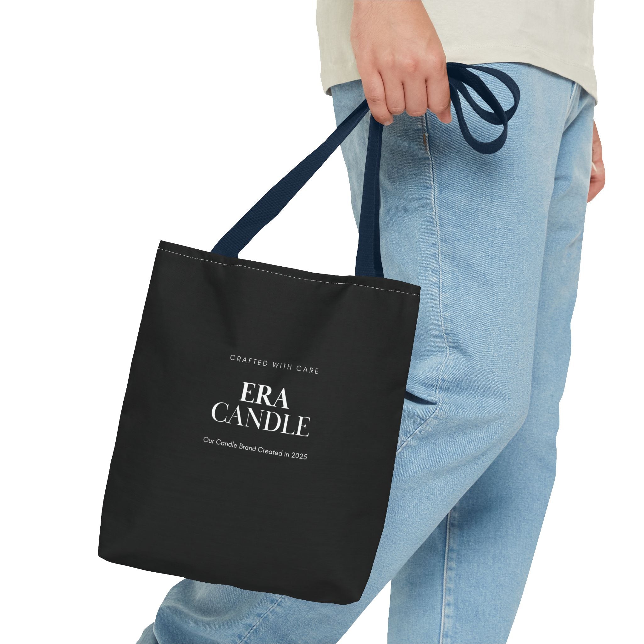 Era Candle Logo Tote Bag - Branded Black AOP Carryall