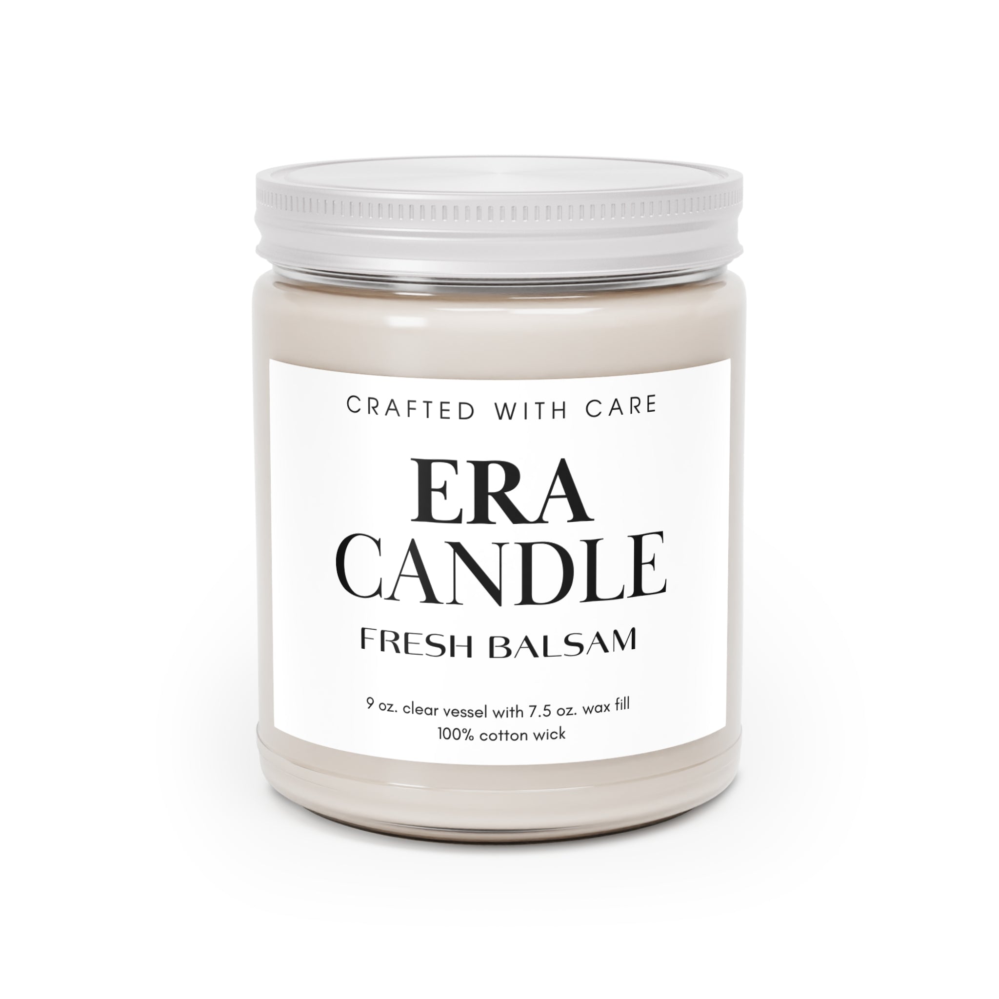Fresh Balsam Soy Candle — 9oz Scented Jar with White Lid