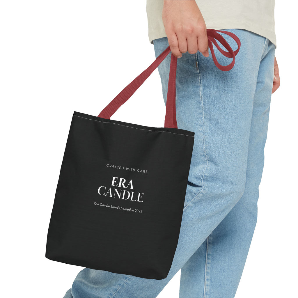 Era Candle Logo Tote Bag - Branded Black AOP Carryall
