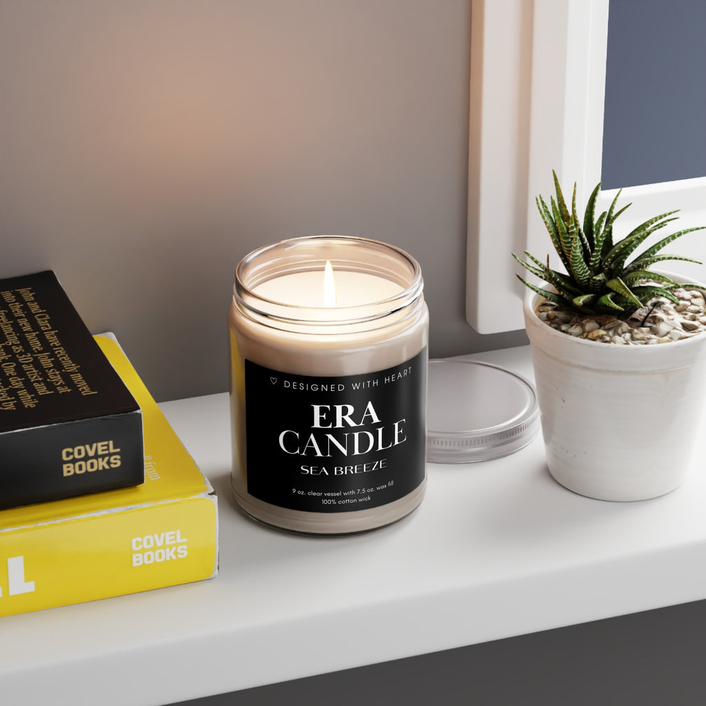 Sea Breeze Soy Candle — 9oz Scented Jar with White Lid