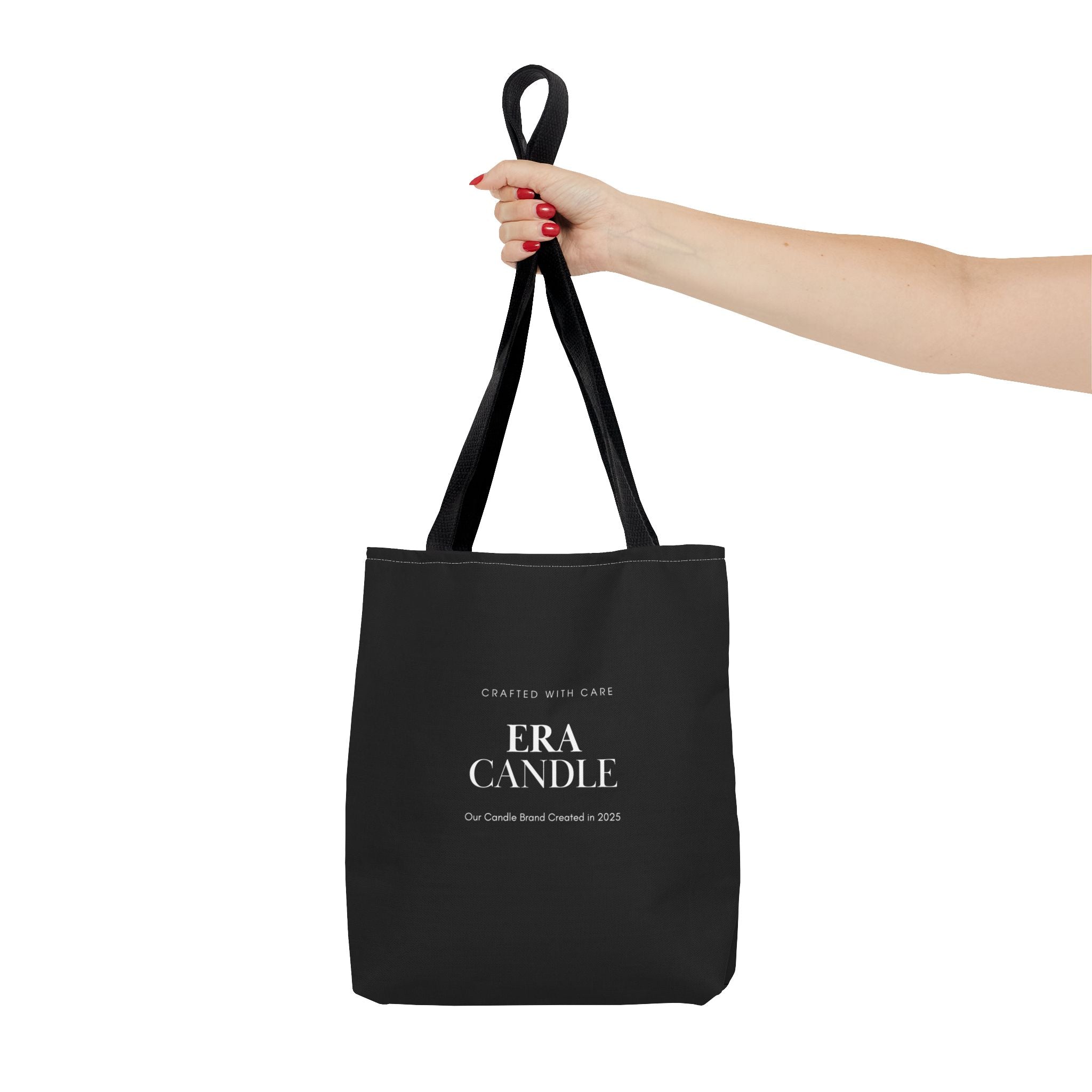 Era Candle Logo Tote Bag - Branded Black AOP Carryall