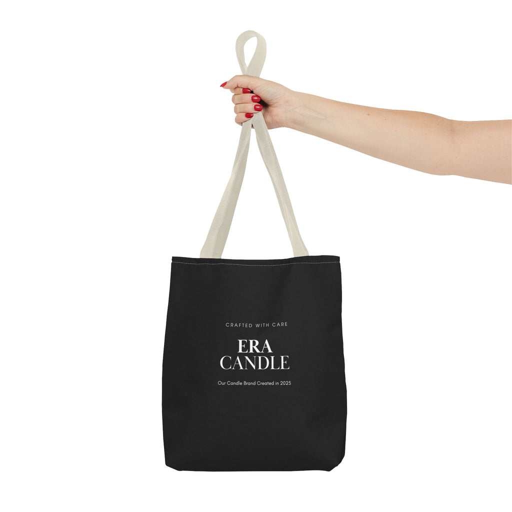 Era Candle Logo Tote Bag - Branded Black AOP Carryall